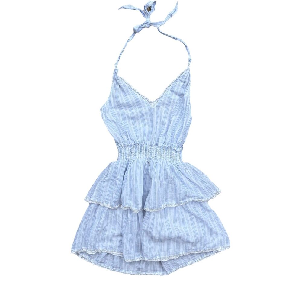 LoveShackFancy Girls Striped Halter Dress Dress  Size 8-9 Years Ruffles